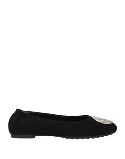 TORY BURCH TORY BURCH WOMAN BALLET FLATS BLACK SIZE 6.5 LEATHER