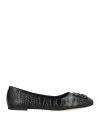 Tory Burch Woman Ballet Flats Black Size 6.5 Leather