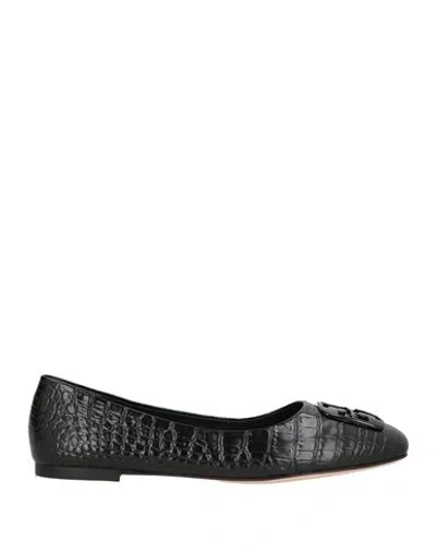 Tory Burch Woman Ballet Flats Black Size 6.5 Leather