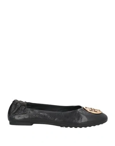 Tory Burch Woman Ballet Flats Black Size 7 Calfskin