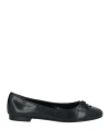Tory Burch Cap-toe Bow Embellished Ballet Flats In Black