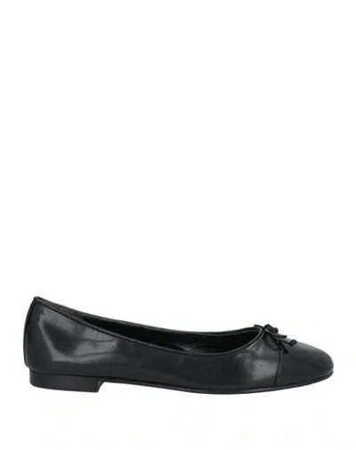 TORY BURCH TORY BURCH WOMAN BALLET FLATS BLACK SIZE 7 LEATHER