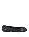 Tory Burch Woman Ballet Flats Black Size 6 Goat Skin