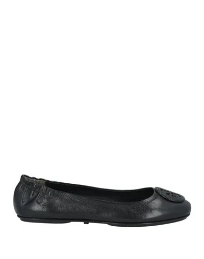 Tory Burch Woman Ballet Flats Black Size 6 Goat Skin In Black