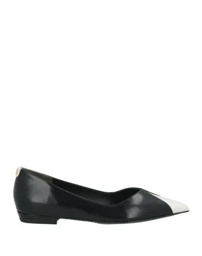 Tory Burch Woman Ballet Flats Black Size 8 Leather