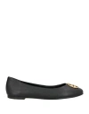 Tory Burch Woman Ballet Flats Black Size 8 Leather In Black