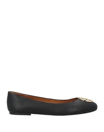 TORY BURCH TORY BURCH WOMAN BALLET FLATS BLACK SIZE 9.5 LEATHER