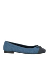 Tory Burch Ballerine Denim Trapuntato In Blue
