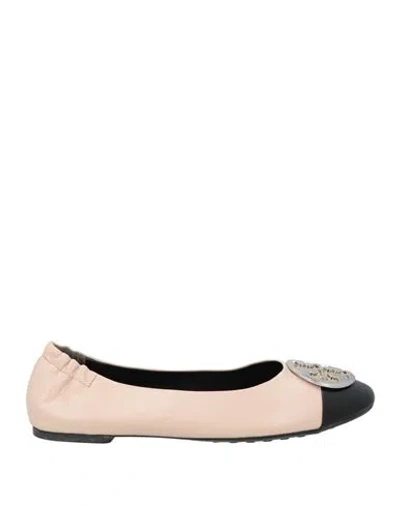 Tory Burch Woman Ballet Flats Blush Size 7.5 Leather In Pink
