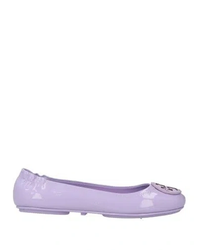 TORY BURCH TORY BURCH WOMAN BALLET FLATS LILAC SIZE 7.5 SOFT LEATHER