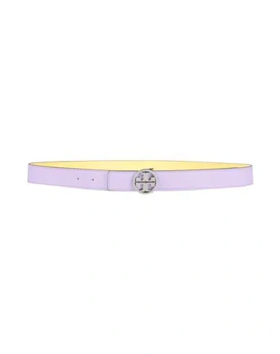 Tory Burch Woman Belt Lilac Size L Leather In Purple