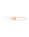 Tory Burch Woman Belt Off White Size 28 Leather In White