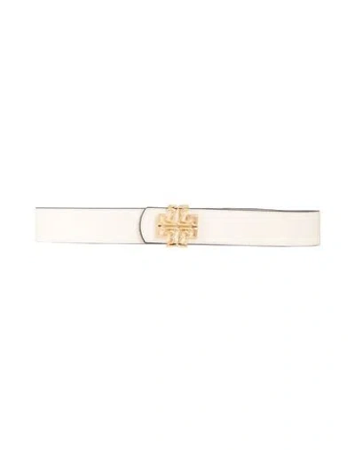 Tory Burch Woman Belt Off White Size 28 Leather