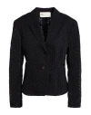 Tory Burch Woman Blazer Black Size 12 Cotton In Black
