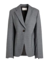 Tory Burch Woman Blazer Grey Size 6 Polyester, Wool, Elastane In Gray