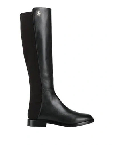 Tory Burch Woman Boot Black Size 6 Calfskin, Textile Fibers