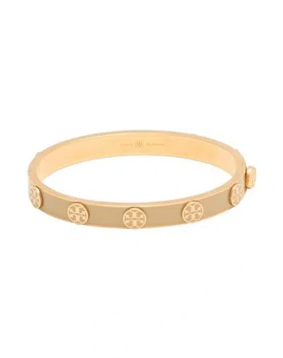 Tory Burch Woman Bracelet Beige Size S Metal In Beige