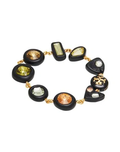 Tory Burch Woman Bracelet Black Size - Brass
