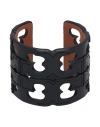 Tory Burch Woman Bracelet Black Size - Leather
