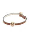 Tory Burch Woman Bracelet Brown Size - Soft Leather, Metal