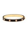 Tory Burch Woman Bracelet Dark Brown Size - Brass, Soft Leather In Brown