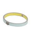 Tory Burch Woman Bracelet Sky Blue Size S Metal In Blue
