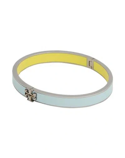 Tory Burch Woman Bracelet Sky Blue Size S Metal
