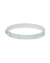 Tory Burch Woman Bracelet Sky Blue Size S Metal In Blue