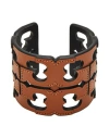 Tory Burch Woman Bracelet Tan Size - Leather In Brown