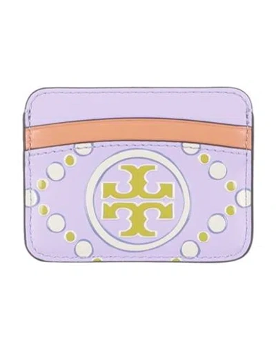 Tory Burch Woman Cardholder Lilac Size - Leather