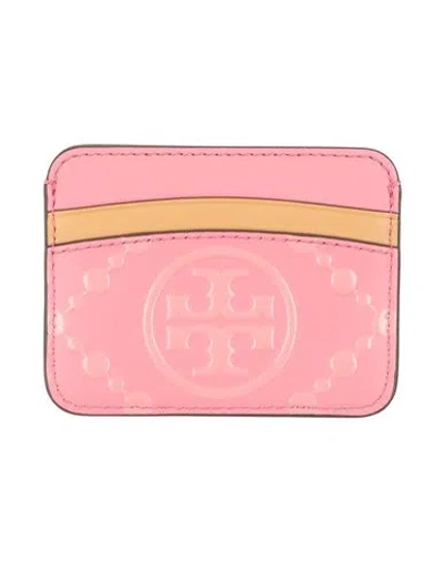 Tory Burch Woman Cardholder Pink Size - Leather