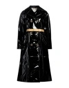 Tory Burch Woman Coat Black Size 4 Lambskin, Polyester In Black