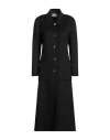 Tory Burch Single-breasted Mid-length Coat In Black