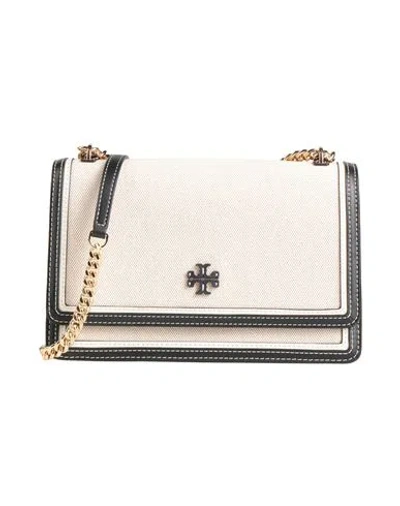 Tory Burch Woman Cross-body Bag Beige Size - Leather, Textile Fibers In Sand