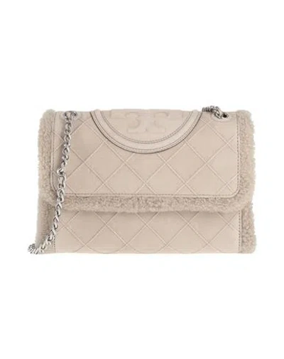 Tory Burch Woman Cross-body Bag Light Grey Size - Lambskin