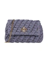 Tory Burch Woman Cross-body Bag Lilac Size - Natural Raffia In Purple