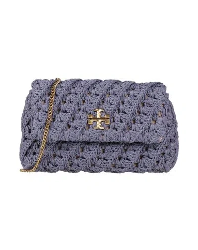 Tory Burch Woman Cross-body Bag Lilac Size - Natural Raffia In Purple