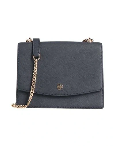 Tory Burch Woman Cross-body Bag Navy Size - Leather In Blue