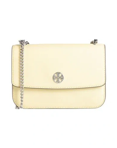 Tory Burch Woman Cross-body Bag Pastel Yellow Size - Leather