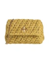 Tory Burch Woman Cross-body Bag Sage Green Size - Natural Raffia In Sage Green