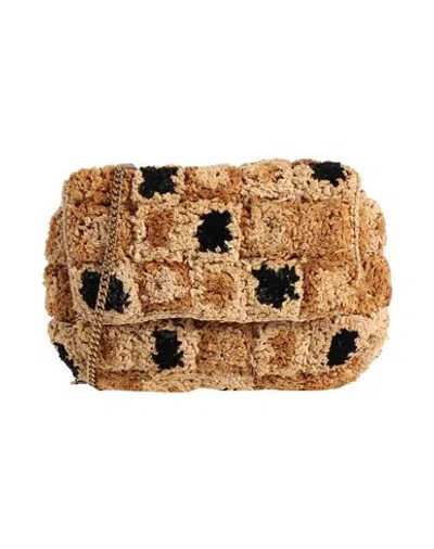 Tory Burch Woman Cross-body Bag Sand Size - Natural Raffia In Beige
