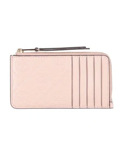 Tory Burch Woman Document Holder Light Pink Size - Textile Fibers