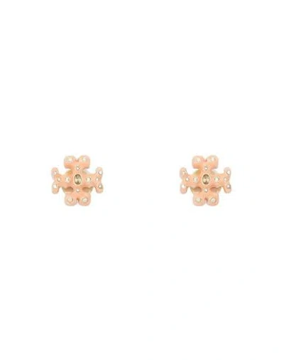 Tory Burch Woman Earrings Beige Size - Metal