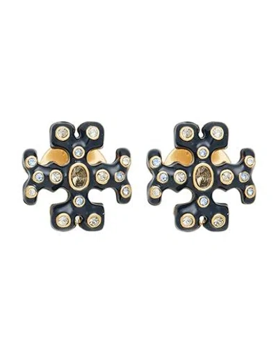 Tory Burch Woman Earrings Midnight Blue Size - Metal