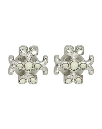 Tory Burch Woman Earrings Silver Size - Metal