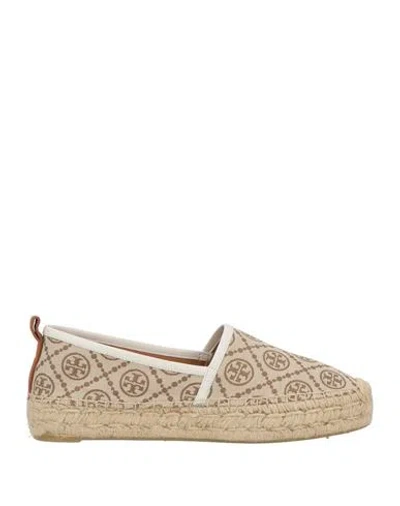 Tory Burch Woman Espadrilles Beige Size 7.5 Textile Fibers In Multi