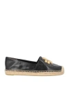 Tory Burch Woman Espadrilles Black Size 5.5 Leather