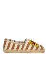 Tory Burch Fray Stripe Espadrille Flat In Fantasy