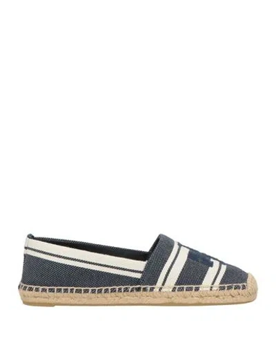Tory Burch Woman Espadrilles Navy Size 6 Textile Fibers In Blue