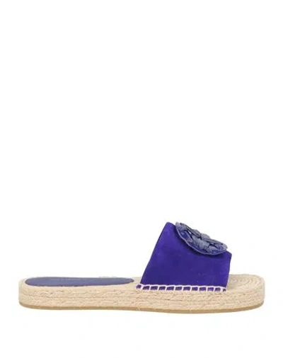Tory Burch Woman Espadrilles Purple Size 8 Leather